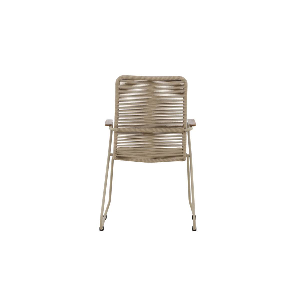 Chaise de Jardin Empilable "Corde" 93cm Beige - Image 10