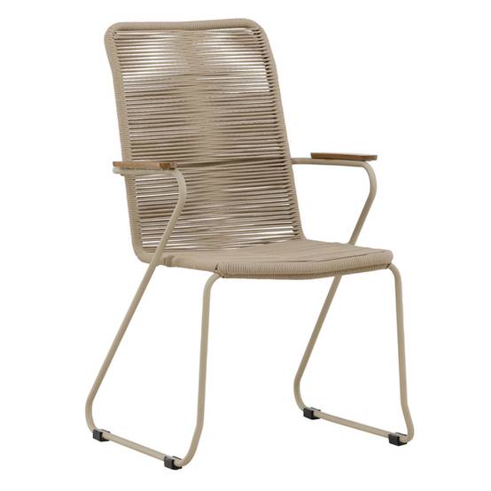 Chaise de Jardin Empilable "Corde" 93cm Beige - Image 1