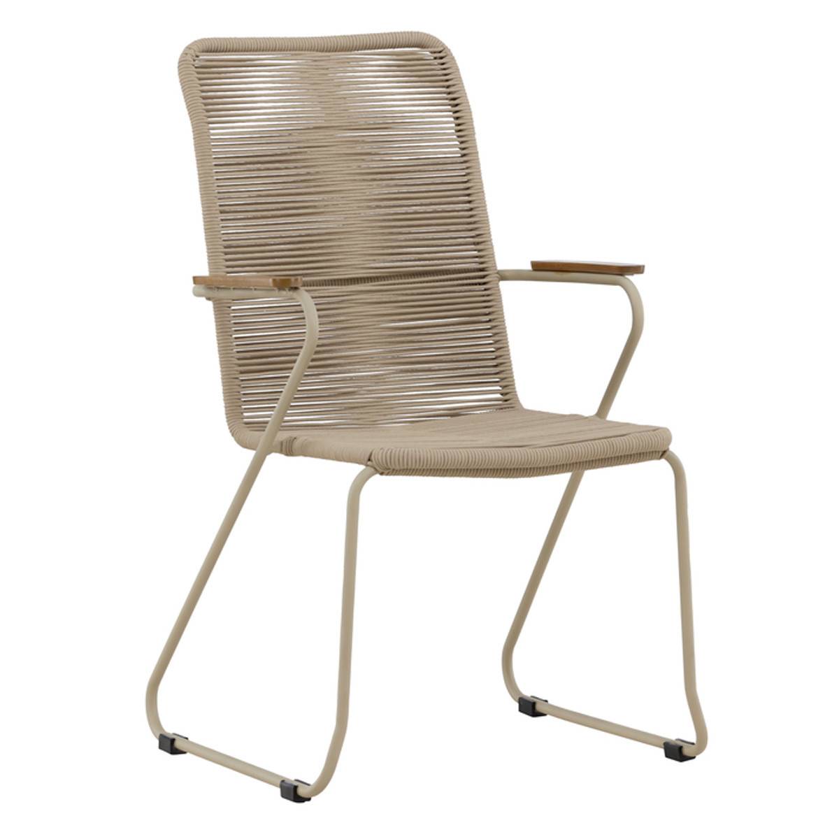 Chaise de Jardin Empilable "Corde" 93cm Beige - Image 1