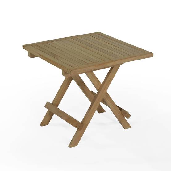 Table basse pliante carrée en teck massif Kento 50 x 50 cm - TECK'Attitude - Imagen 1