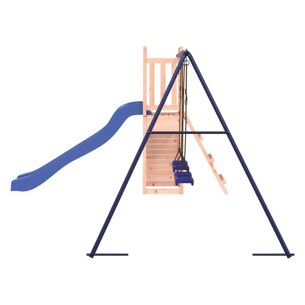 Helloshop26 - Aire de jeux d'extérieur balançoires toboggan portiques robuste jeux jardin 308 x 321 x 169 cm bois massif de douglas - Imagen 4
