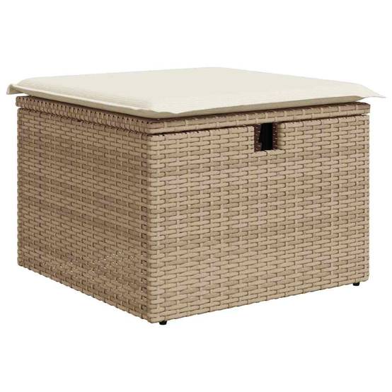 ComfortXL - Salon de jardin modulable 7 places avec pouf et rangement pratique Beige – ComfortXL Outdoor Living - Image 6