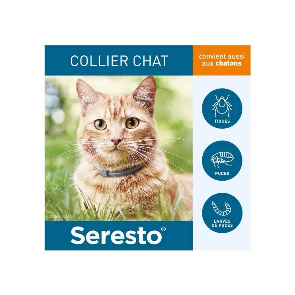 Bayer - Collier antiparasitaire chat - Seresto Collier x2 - Imagen 2