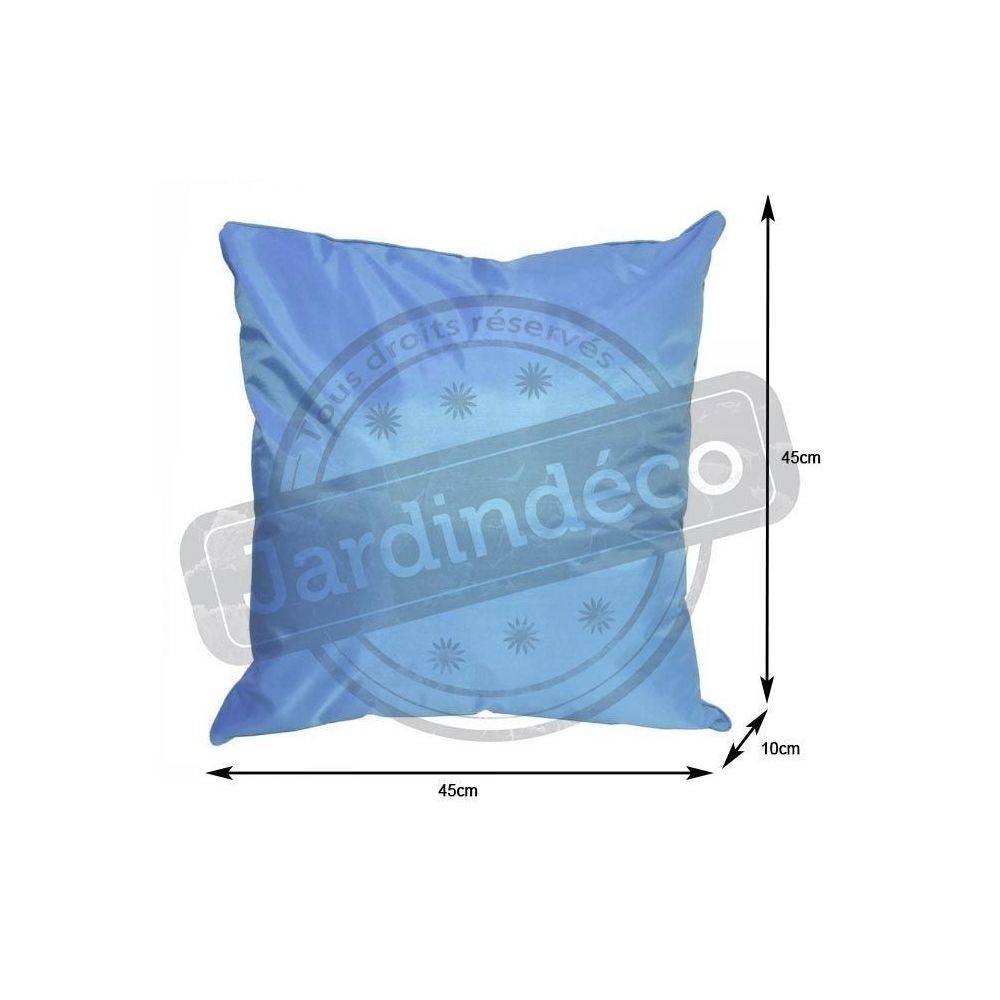 Jardindeco - Coussin extérieur carré 45 cm Sun (Lot de 6) Turquoise - Imagen 3