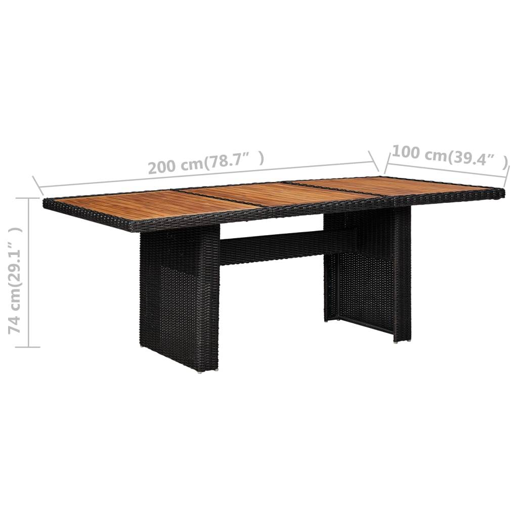 Vidaxl - Ensemble à manger d'extérieur 7 pcs Résine tressée Noir vidaXL 3057804 - Imagen 8