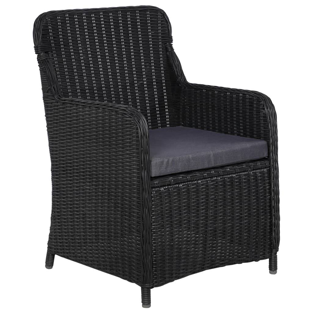 Vidaxl - Ensemble à manger d'extérieur 7 pcs Résine tressée Noir vidaXL 3057804 - Imagen 6