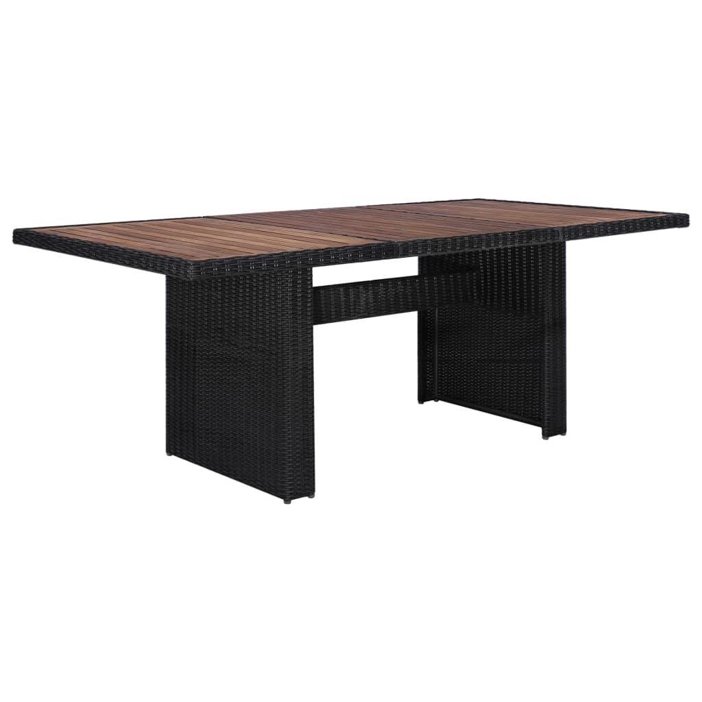 Vidaxl - Ensemble à manger d'extérieur 7 pcs Résine tressée Noir vidaXL 3057804 - Imagen 2