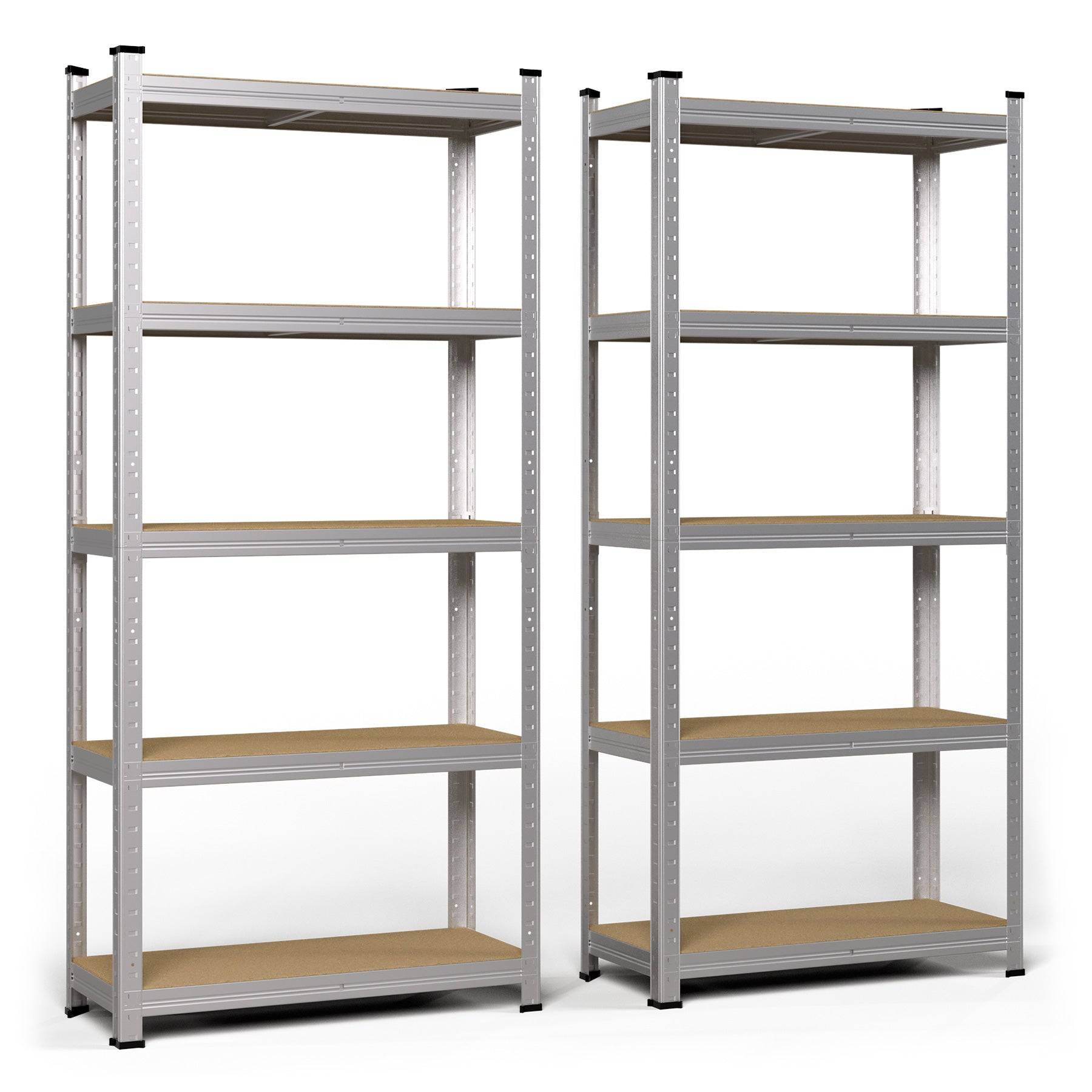 Lot de 2 étagères métalliques charge lourde 875kg - 70x30x150cm - 5 tablettes réglables - rayonnage robuste VOUNOT® - Image 1