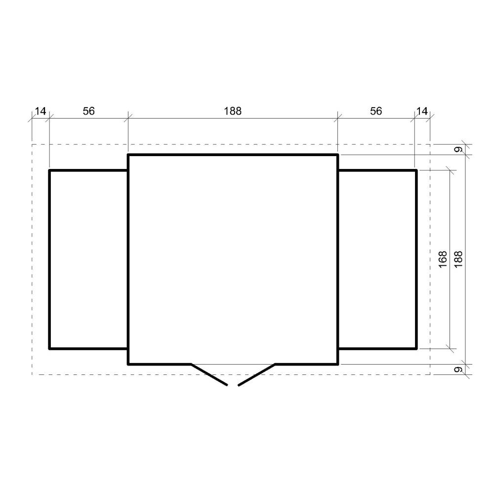 Timbela - Abri de jardin en bois et range bûches extérieur I206xL328xH218 cm/ 3,53+0,97+0,97 m² avec sol traité - 19 mm d’épaisseur - Timbela M391F+M391G - Image 6