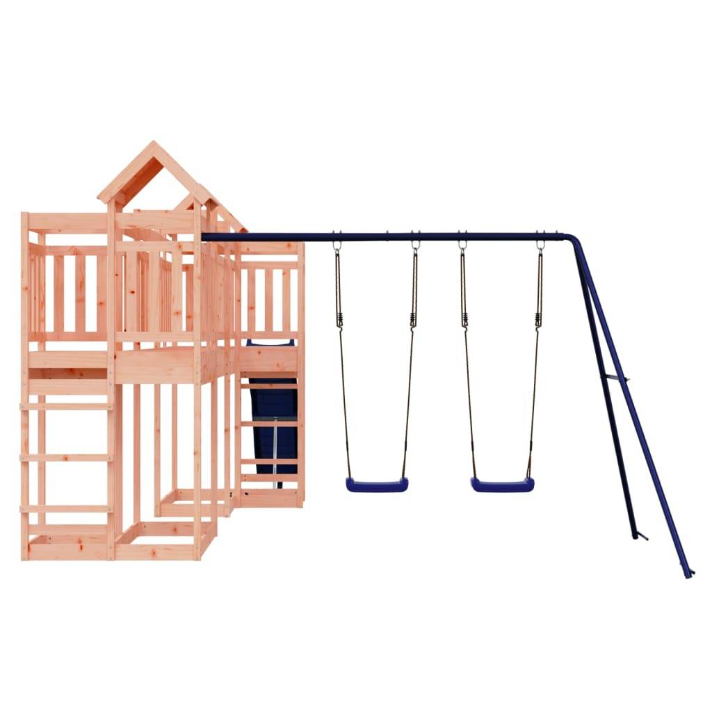 Helloshop26 - Aire de jeux d'extérieur balançoires toboggan portiques robuste jeux jardin 362 x 585 x 238 cm bois massif de douglas - Imagen 4