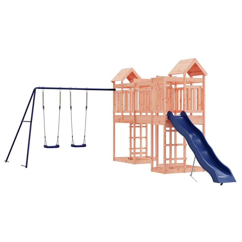 Helloshop26 - Aire de jeux d'extérieur balançoires toboggan portiques robuste jeux jardin 362 x 585 x 238 cm bois massif de douglas - Imagen 2