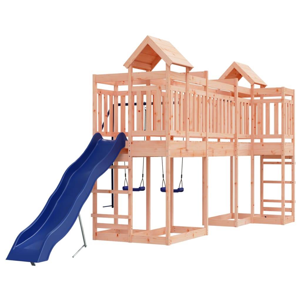 Helloshop26 - Aire de jeux d'extérieur balançoires toboggan portiques robuste jeux jardin 362 x 585 x 238 cm bois massif de douglas - Imagen 1