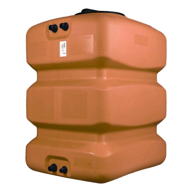 Cuve récupération eau de pluie 500L - Réservoir aérien compact Terracotta - Polyéthylène - ELBI CPN - Image 1