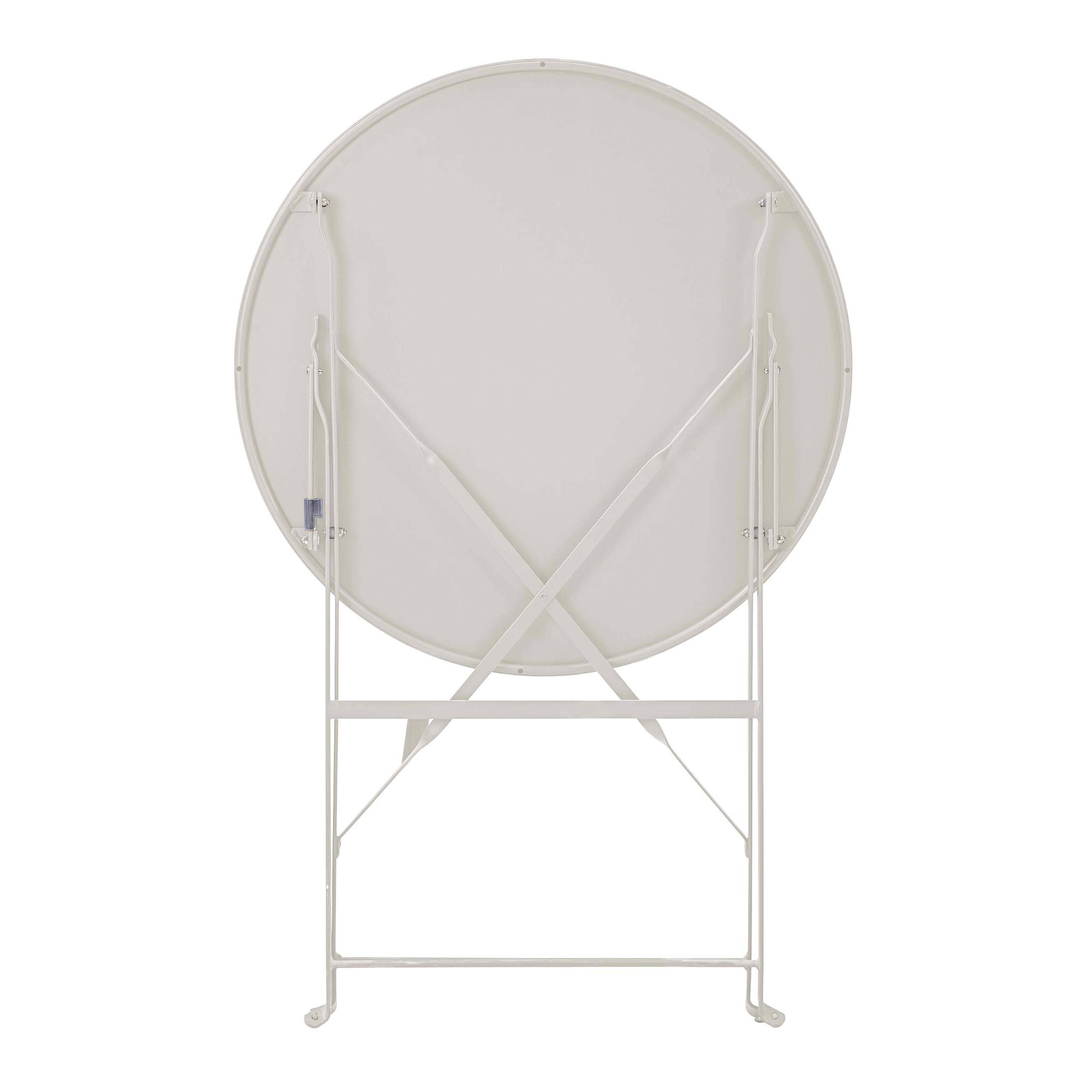 Oviala - Table pliante en acier beige clair Annecy - Oviala - Imagen 3