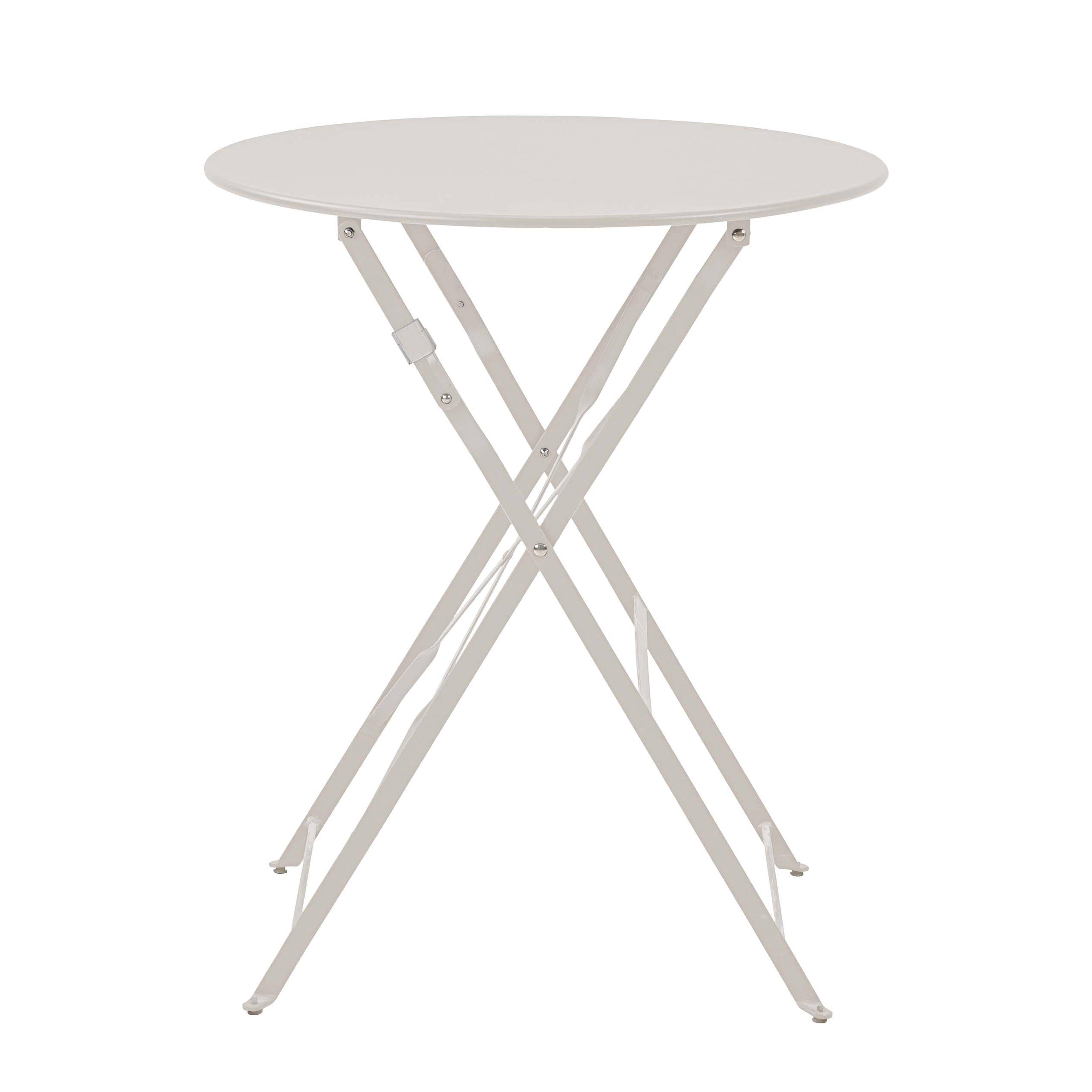 Oviala - Table pliante en acier beige clair Annecy - Oviala - Imagen 2