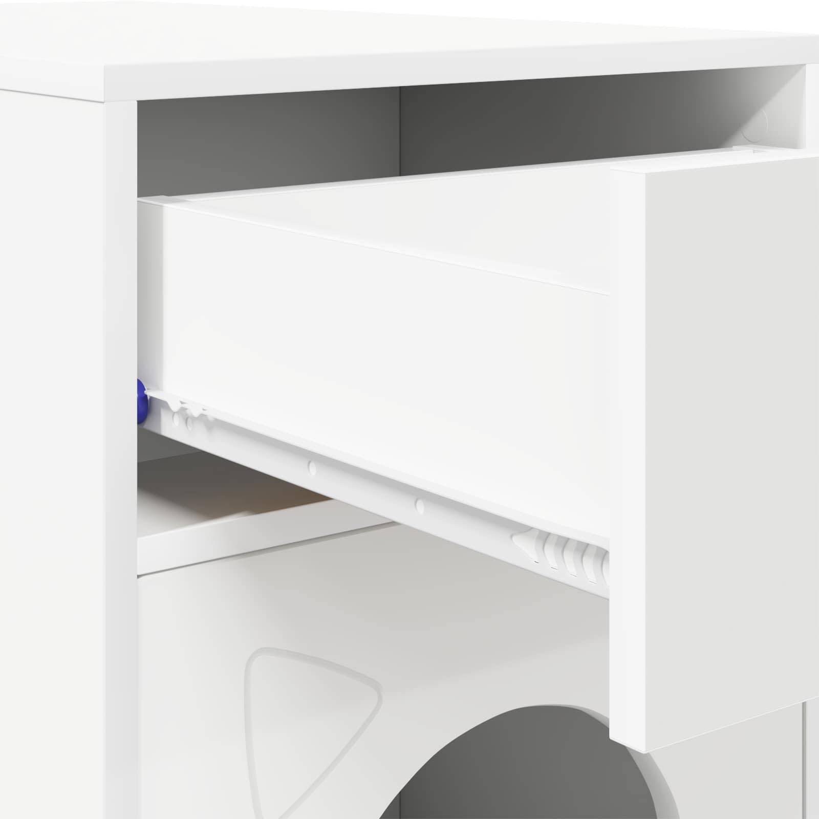 Maison pour chat bois d'ingénierie blanc 72 x 42.5 x 70 cm - PANGIVO - Image 9