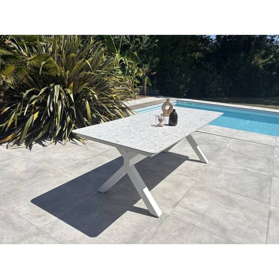 Table de jardin ABELLA - BLANC - REMARQUABLE - Image 10