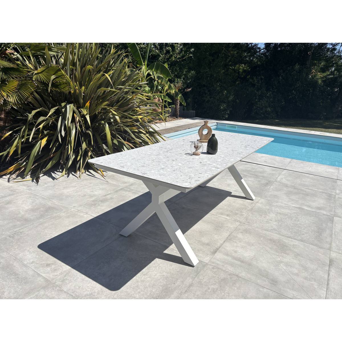 Table de jardin ABELLA - BLANC - REMARQUABLE - Image 10
