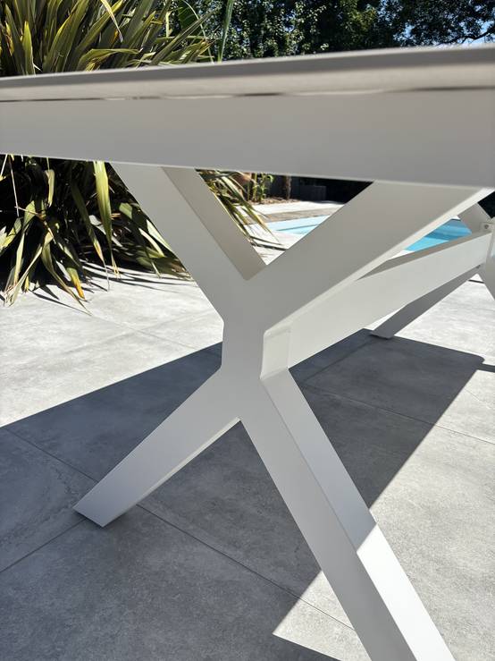 Table de jardin ABELLA - BLANC - REMARQUABLE - Image 5