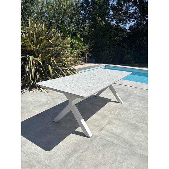 Table de jardin ABELLA - BLANC - REMARQUABLE - Image 9
