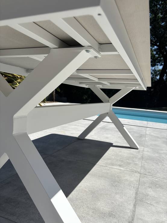 Table de jardin ABELLA - BLANC - REMARQUABLE - Image 7