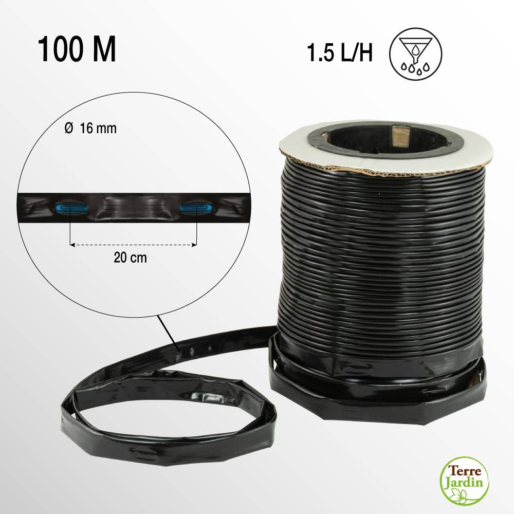 Tuyau d'Irrigation Goutte à Goutte 100m - Ø 16mm : Arrosage Optimal - Image 6