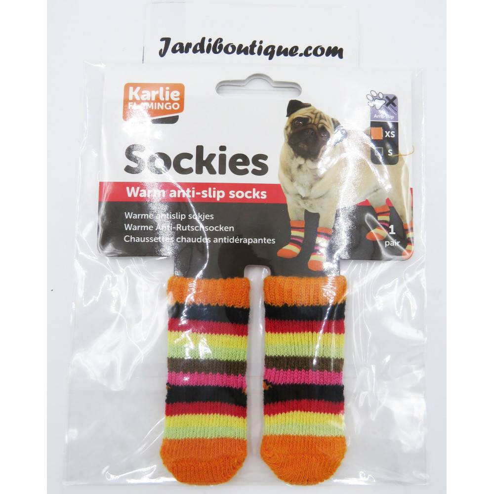 Chaussettes chaude  antidérapante 1 paire Taille XS pour chien - Image 5