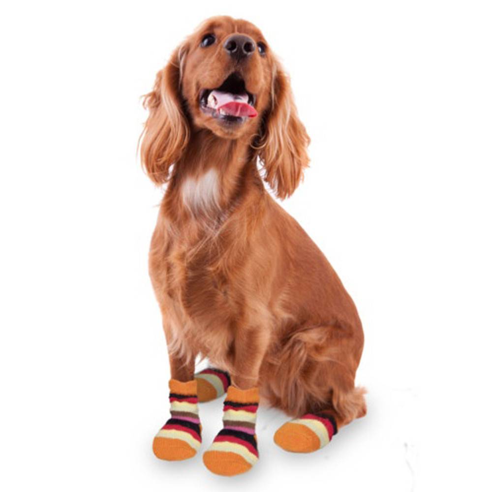 Chaussettes chaude  antidérapante 1 paire Taille XS pour chien - Image 4