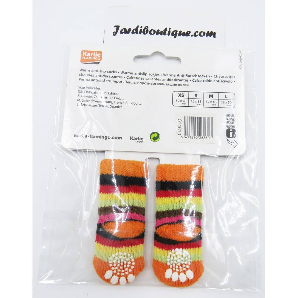 Chaussettes chaude  antidérapante 1 paire Taille XS pour chien - Image 6