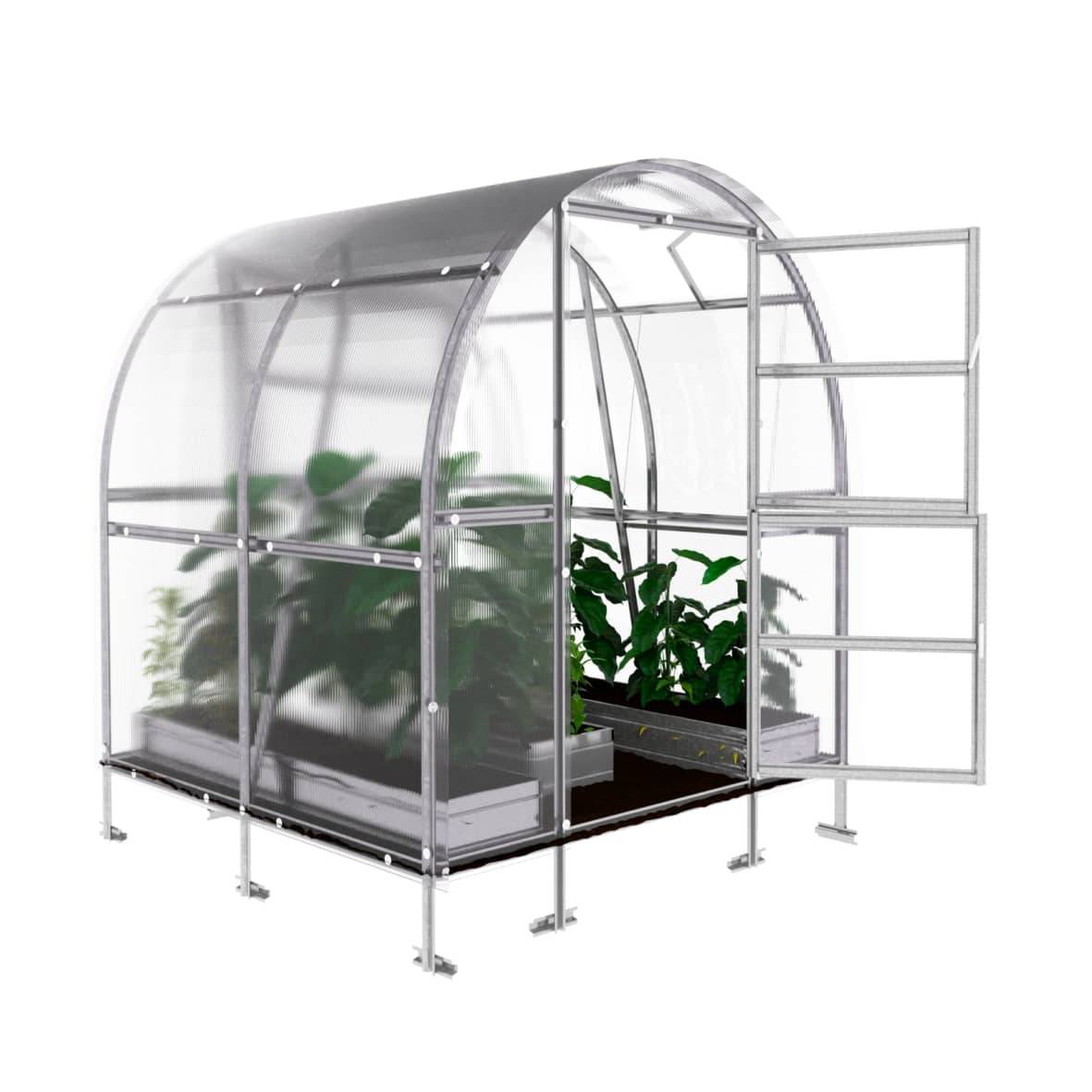 KLASIKA GREENHOUSES - Serre KLASIKA SLIM 2 x 2 m (4 m²) , 6 mm avec revêtement en polycarbonate - Image 5