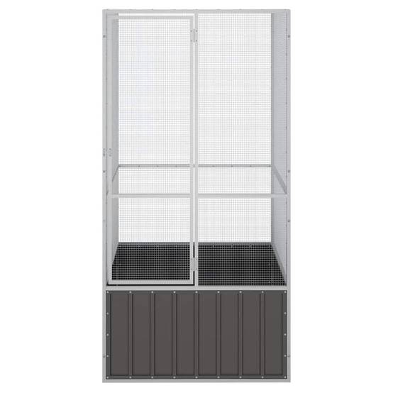 Vidaxl - Cage à oiseaux Anthracite 111x107x211,5 cm Acier galvanisé vidaXL 171548 - Image 6