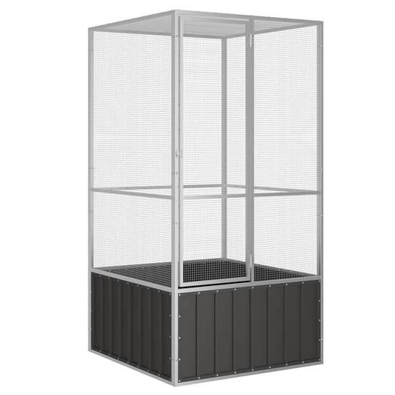 Vidaxl - Cage à oiseaux Anthracite 111x107x211,5 cm Acier galvanisé vidaXL 171548 - Image 1