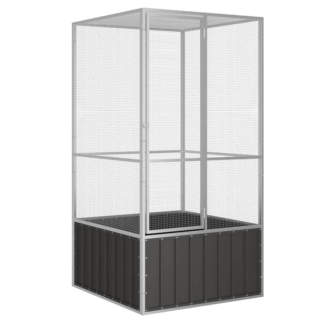 Vidaxl - Cage à oiseaux Anthracite 111x107x211,5 cm Acier galvanisé vidaXL 171548 - Image 1