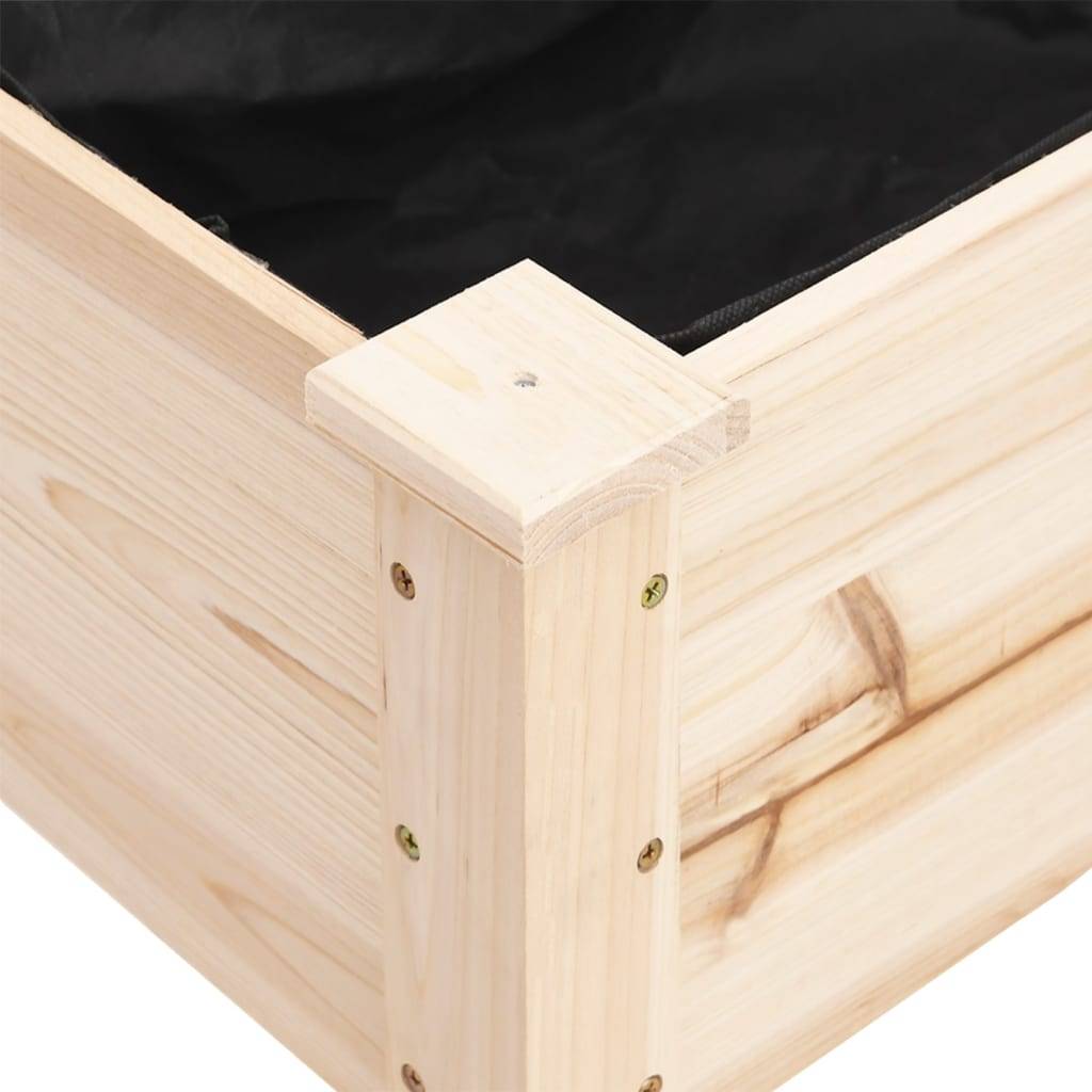 Maison Chic - Jardinière, Bac à fleurs, Pot de fleurs sur roues avec doublure 118x59x80 cm bois de sapin - Imagen 4