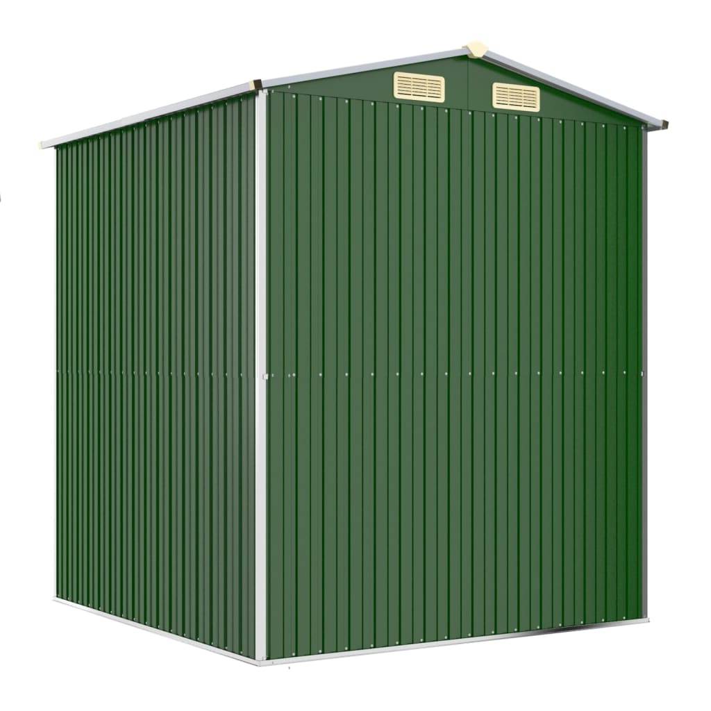 PANGIVO - Abri de jardin avec double porte coulissante - Acier galvanisé vert - 192x191x223 cm - Surface au sol 3,67m² - PANGIVO - Image 5