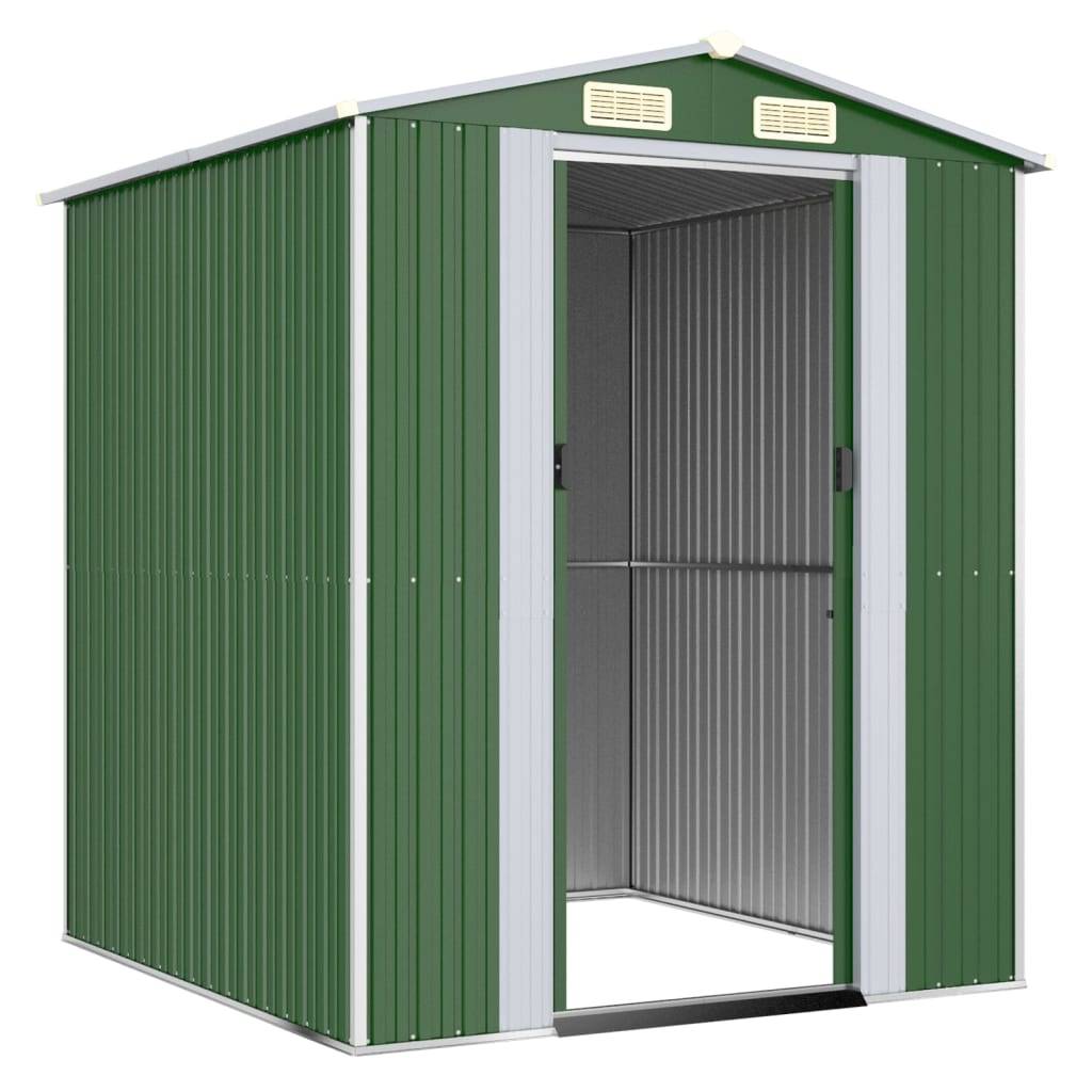 PANGIVO - Abri de jardin avec double porte coulissante - Acier galvanisé vert - 192x191x223 cm - Surface au sol 3,67m² - PANGIVO - Image 3
