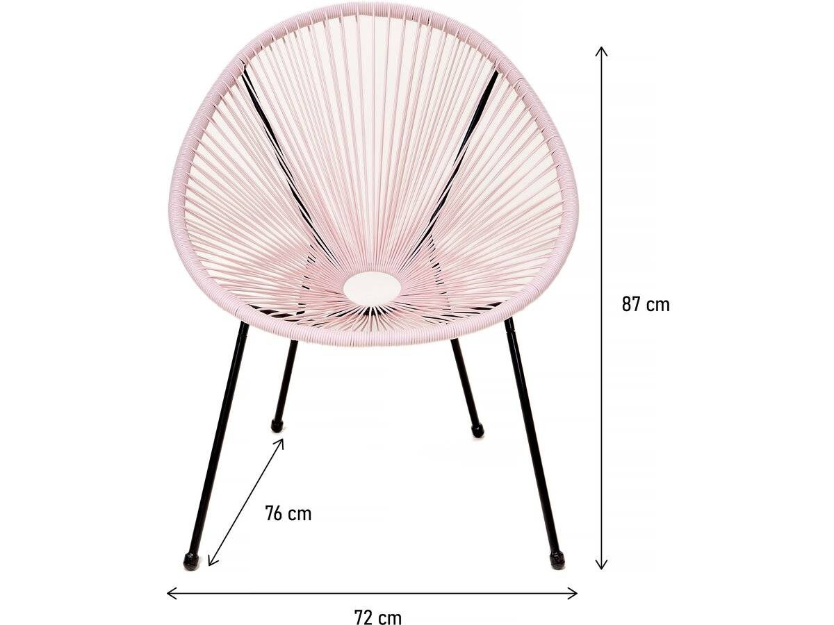 Lot De 2 Fauteuils De Jardin "ania" - Rose -habitat Et Jardin - Imagen 3