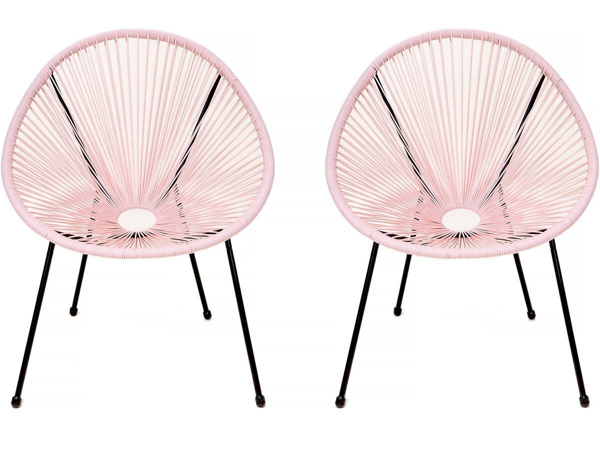 Lot De 2 Fauteuils De Jardin "ania" - Rose -habitat Et Jardin - Imagen 1