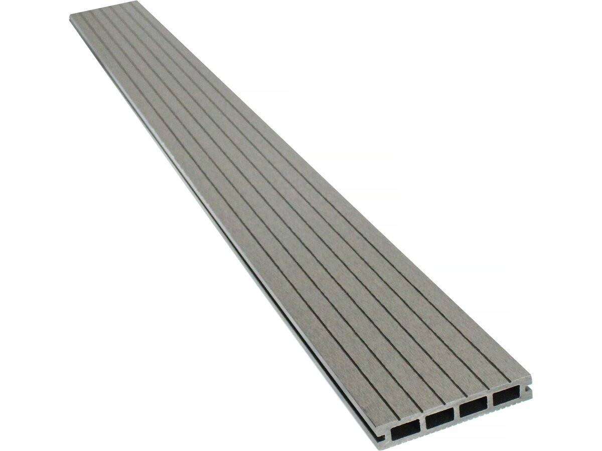 Habitat Et Jardin - Lot De 3 Lames De Terrasse Composite Alvéolaires - Long: 2,4m - Surface 1m² - Gris -habitat Et Jardin - Imagen 1