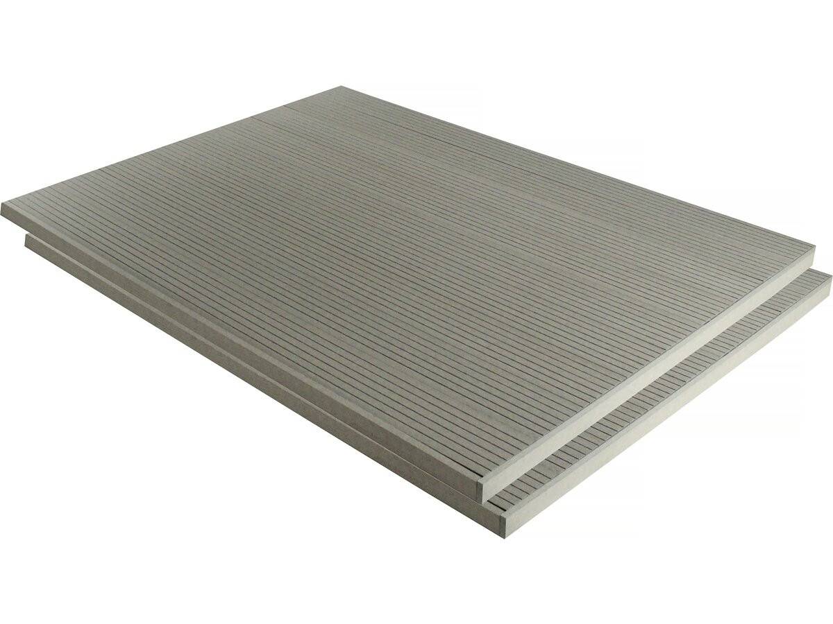 Habitat Et Jardin - Lot De 3 Lames De Terrasse Composite Alvéolaires - Long: 2,4m - Surface 1m² - Gris -habitat Et Jardin - Imagen 2