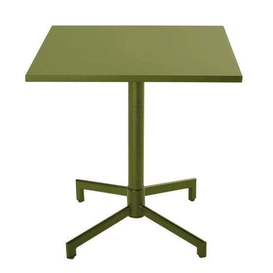 Oviala - Table de jardin carrée bistrot avec plateau rabattable 70 cm vert kaki Palavas - Oviala - Image 4