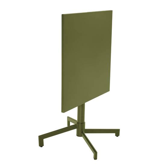 Oviala - Table de jardin carrée bistrot avec plateau rabattable 70 cm vert kaki Palavas - Oviala - Image 5
