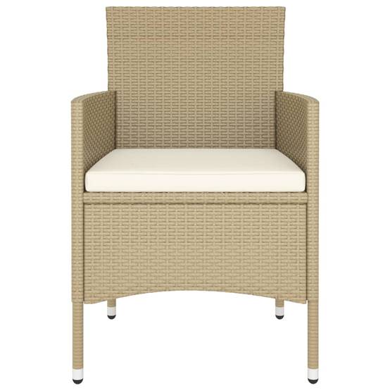 ComfortXL - Salon de Jardin 5 Pièces Rond Résine Tressée avec Repose-pieds Beige – ComfortXL Outdoor Living - Image 5