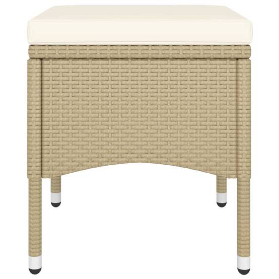 ComfortXL - Salon de Jardin 5 Pièces Rond Résine Tressée avec Repose-pieds Beige – ComfortXL Outdoor Living - Image 7
