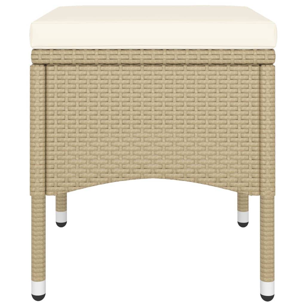 ComfortXL - Salon de Jardin 5 Pièces Rond Résine Tressée avec Repose-pieds Beige – ComfortXL Outdoor Living - Image 7