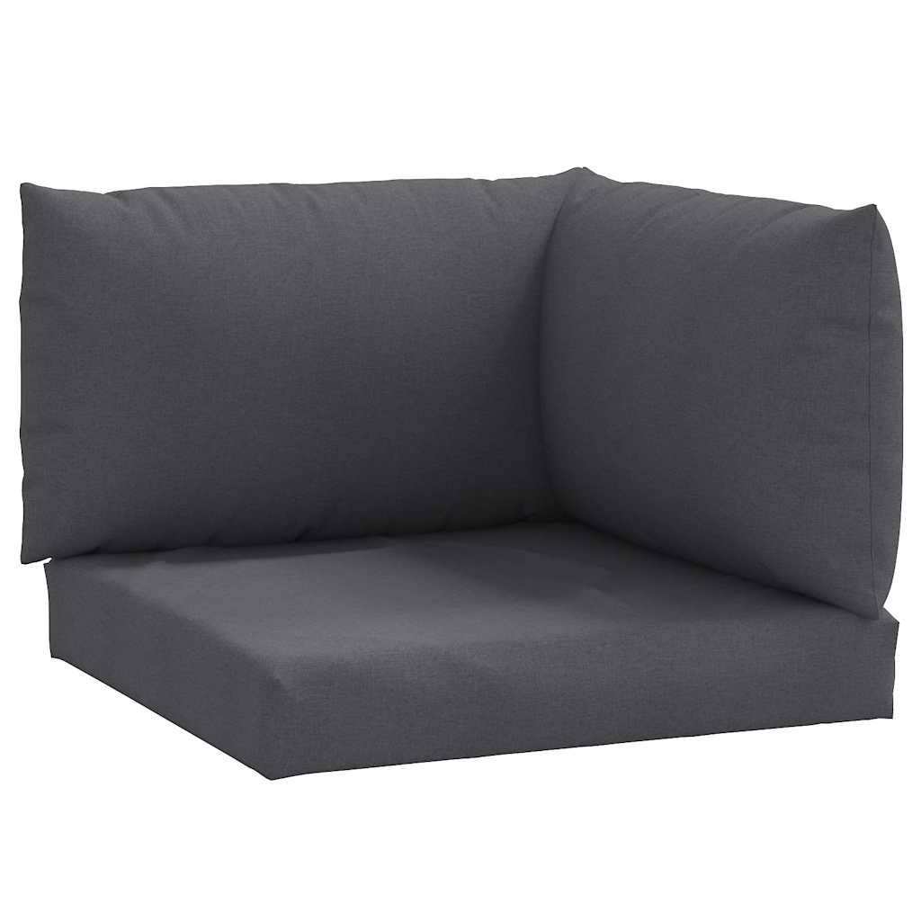 ComfortXL - Set 3 Coussins pour canapé palette tissu polyester assise et dossier pour salon de jardin Anthracite – ComfortXL Outdoor Living - Image 2