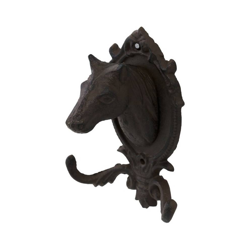 Porte manteau en fonte marron 15.5 x 12 x 9 cm Chemin de campagne