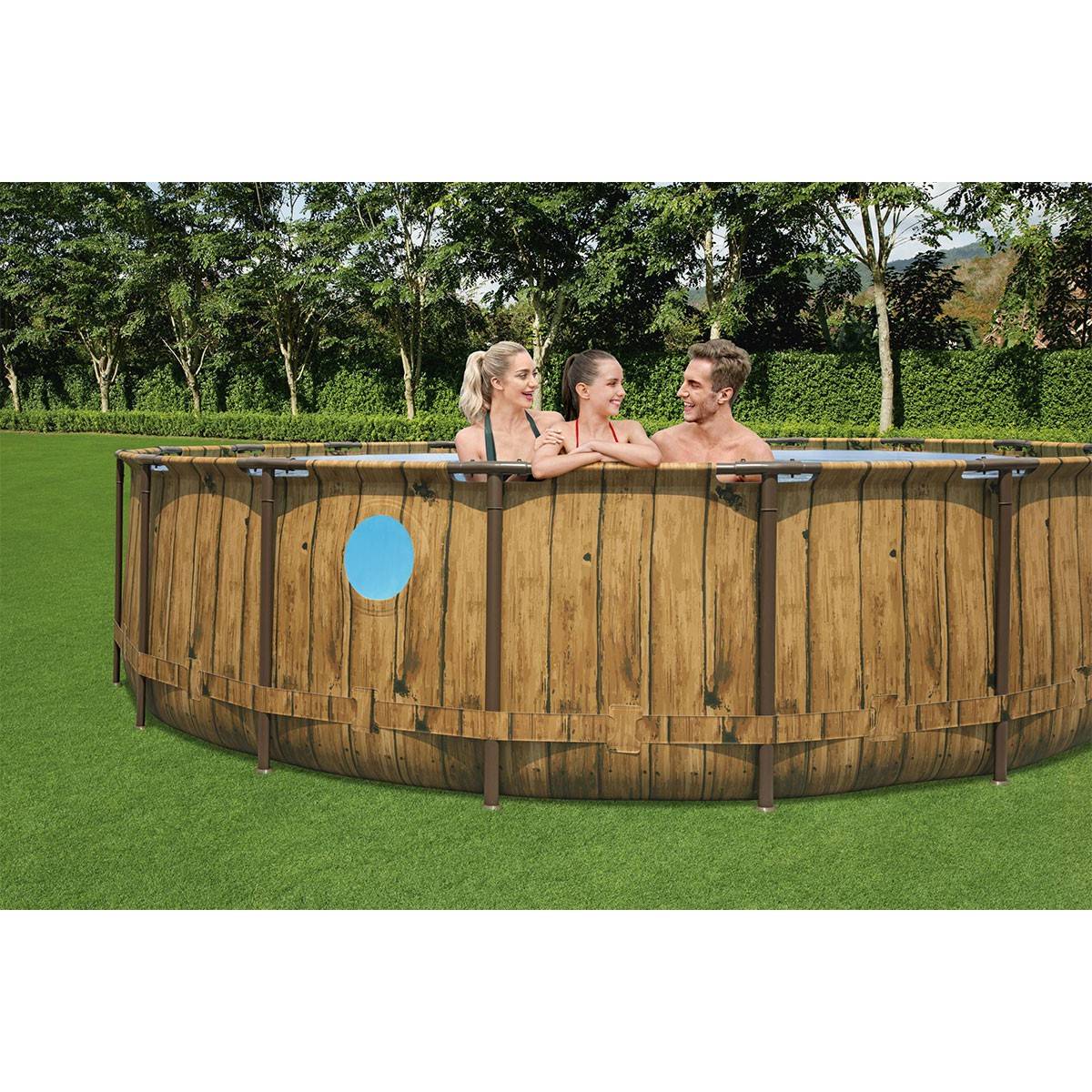 Bestway - Piscine tubulaire ronde Ø 549 x 122 cm Hublots Echelle Bâche 4 saisons BESTWAY - Image 5