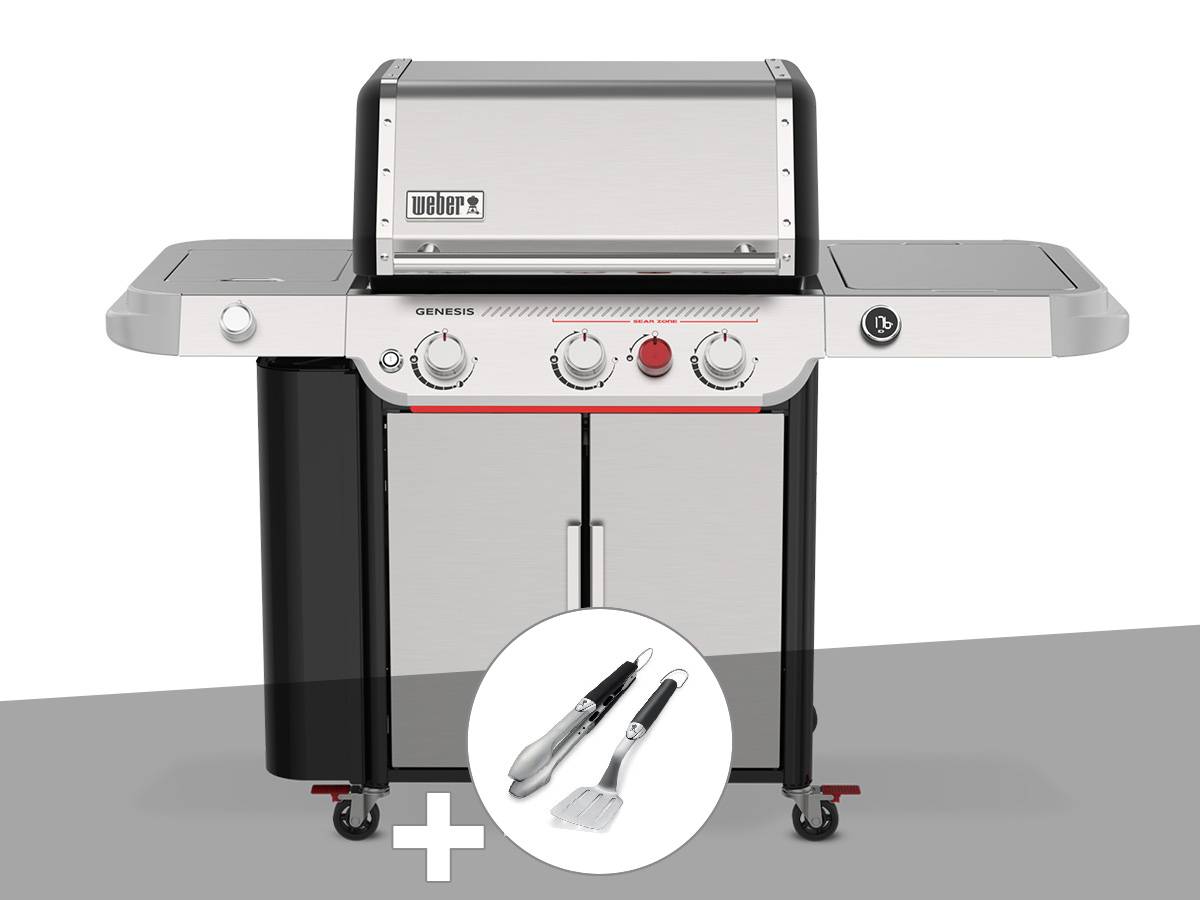 Weber - Barbecue gaz Genesis SP 335W + Kit ustensiles Premium 2 pièces - Weber