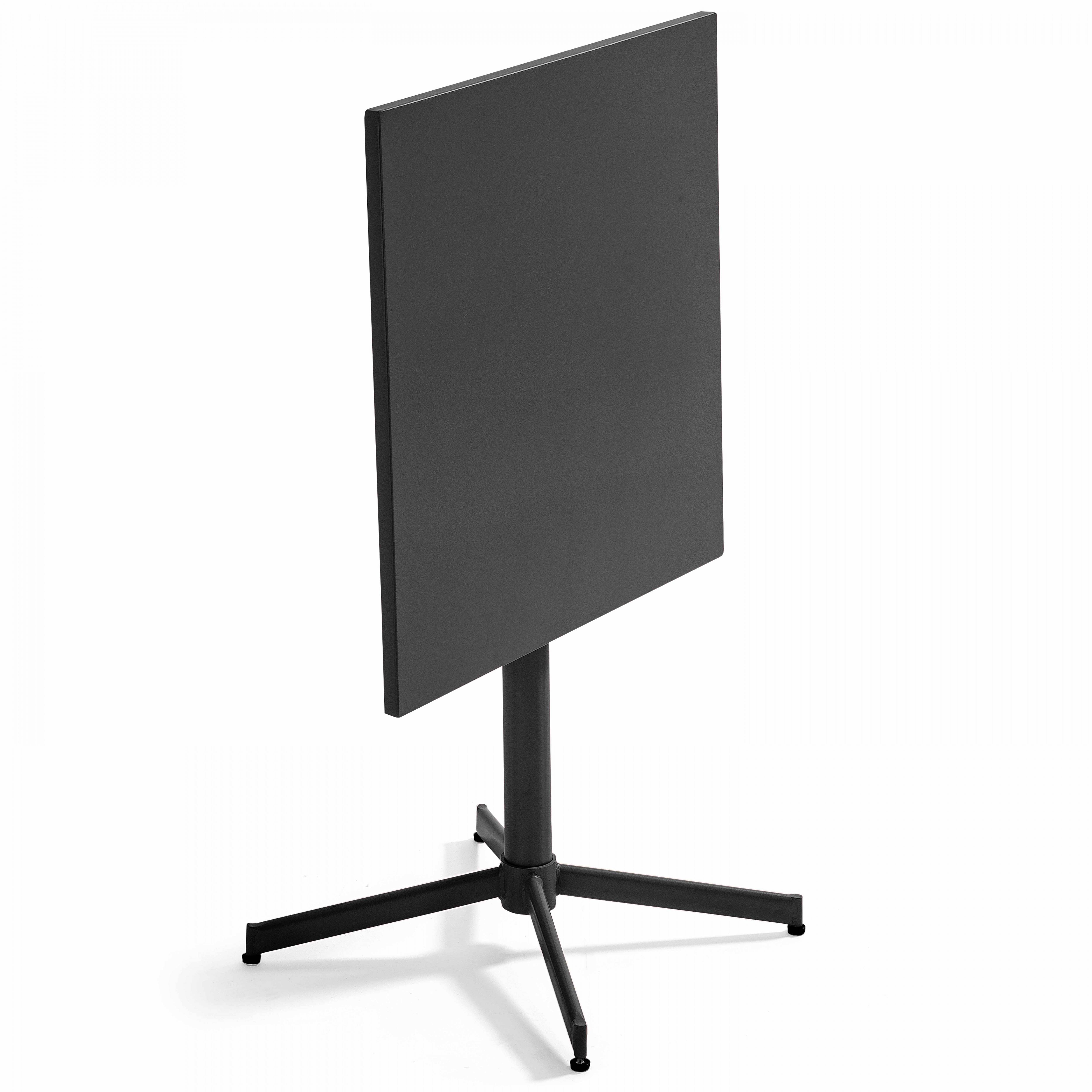 Oviala - Ensemble table de jardin carrée et 4 chaises anthracite Palavas - Oviala - Imagen 4